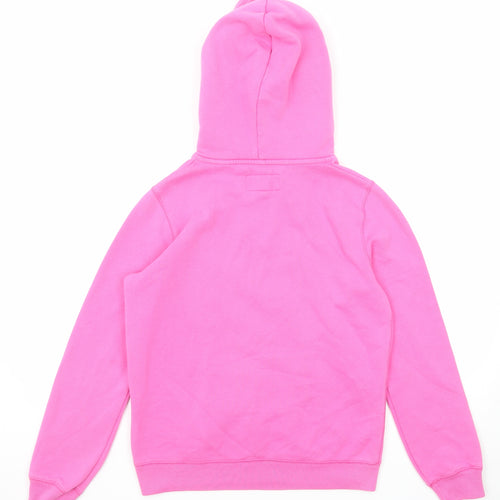 Jack Wills Womens Pink Cotton Pullover Hoodie Size 10 Pullover