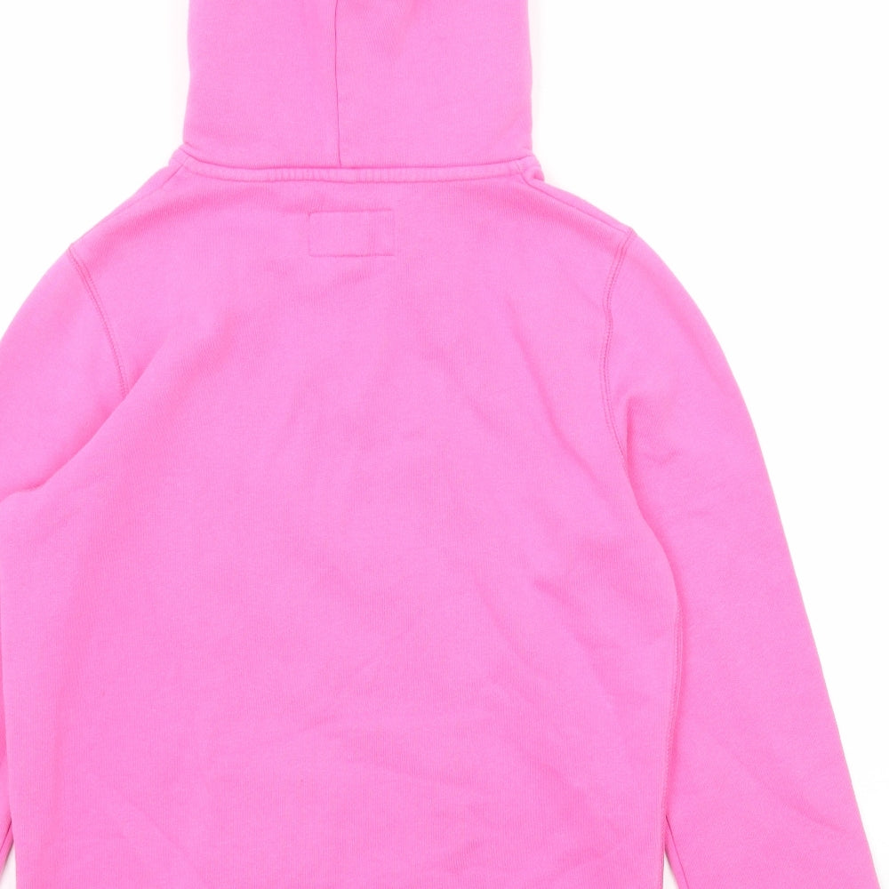 Jack Wills Womens Pink Cotton Pullover Hoodie Size 10 Pullover
