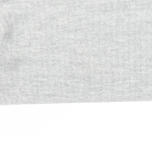 New Look Girls Grey Mock Neck Acrylic Pullover Jumper Size 10-11 Years Pullover - Cropped