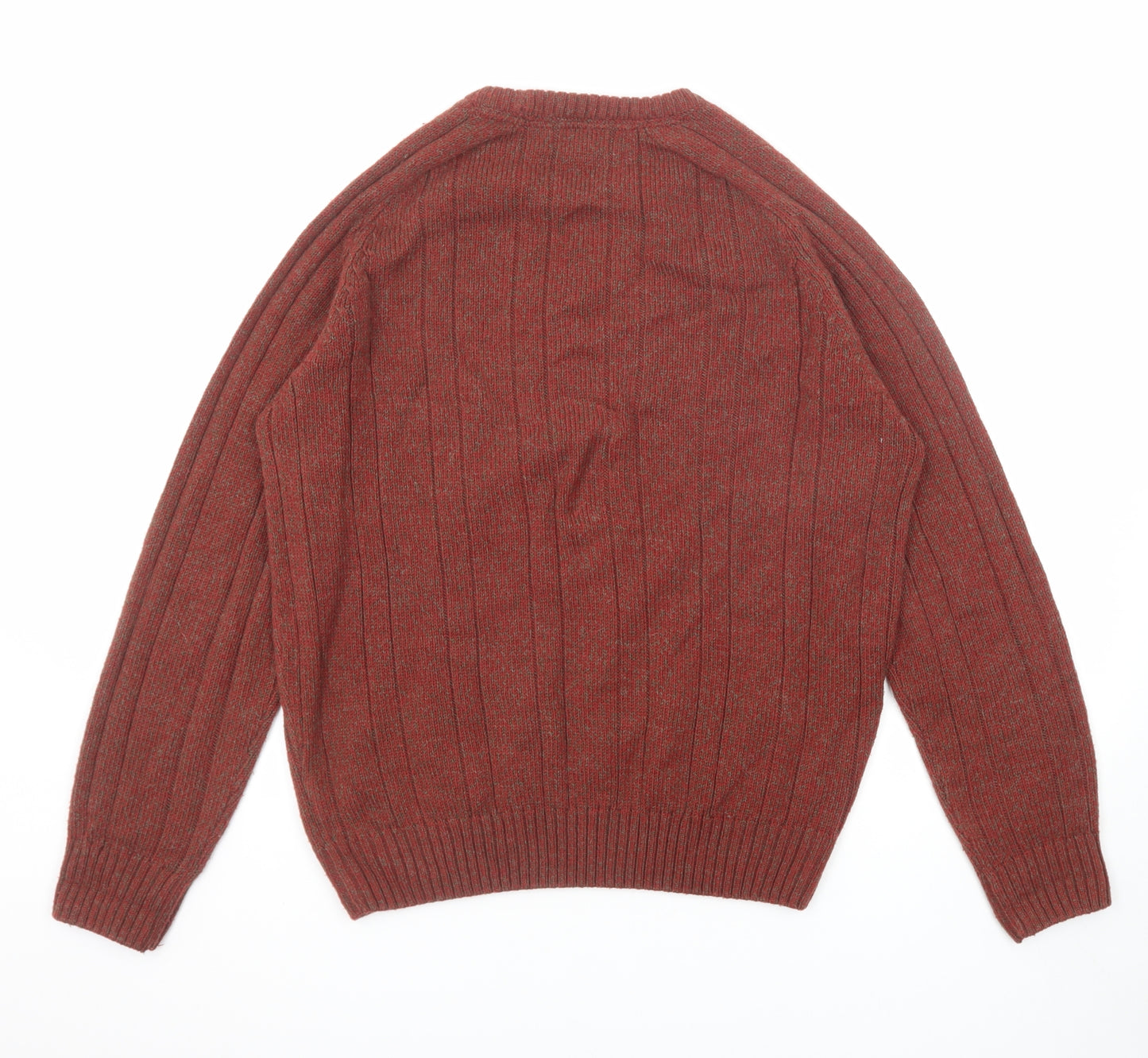 PG Field Mens Red Crew Neck Acrylic Pullover Jumper Size M Long Sleeve