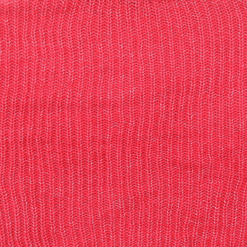 Missguided Womens Pink Roll Neck Acrylic Pullover Jumper Size L