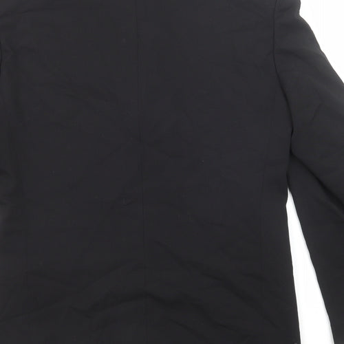 Evolution Mens Black Polyester Jacket Suit Jacket Size 36 Regular