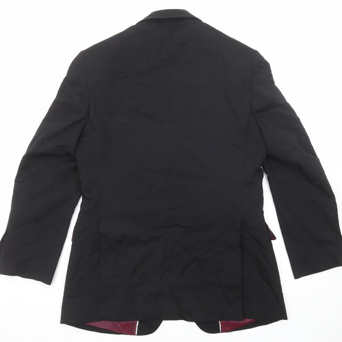Evolution Mens Black Polyester Jacket Suit Jacket Size 38 Regular