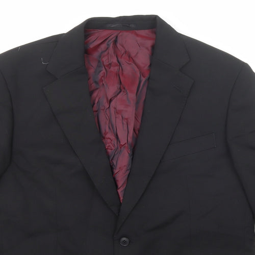 Evolution Mens Black Polyester Jacket Suit Jacket Size 44 Regular