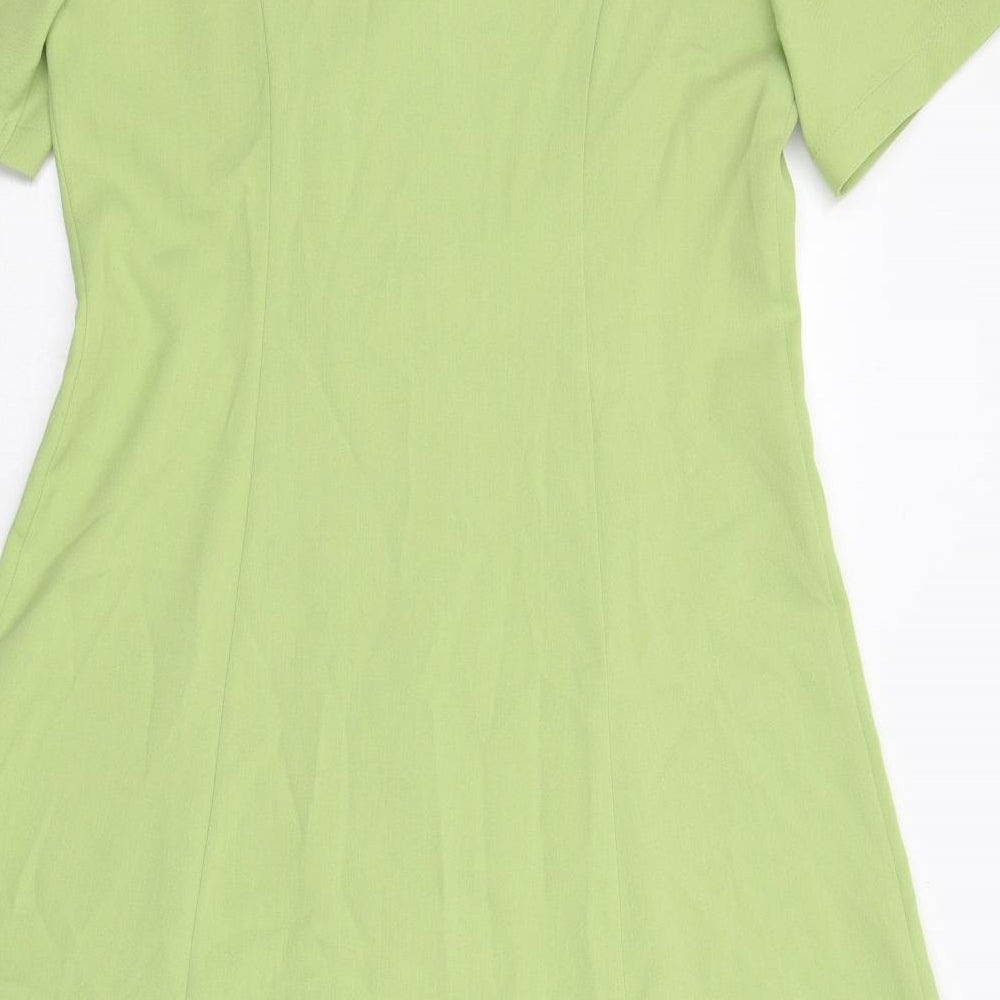 Eastex Womens Green Polyester Trapeze & Swing Size 12 V-Neck Button