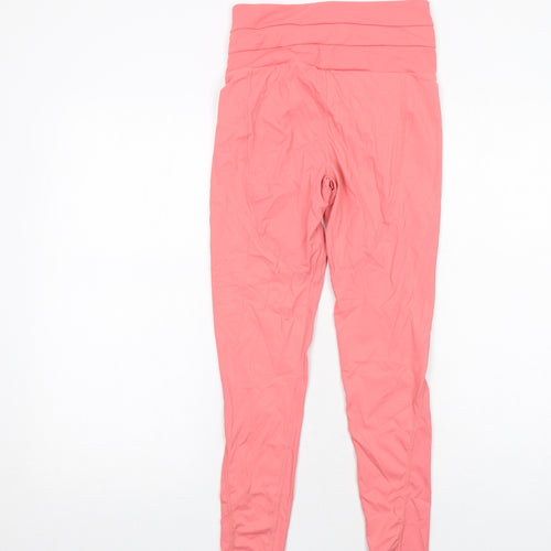 Stradivarius Womens Pink Polyamide Compression Leggings Size M Regular Pullover