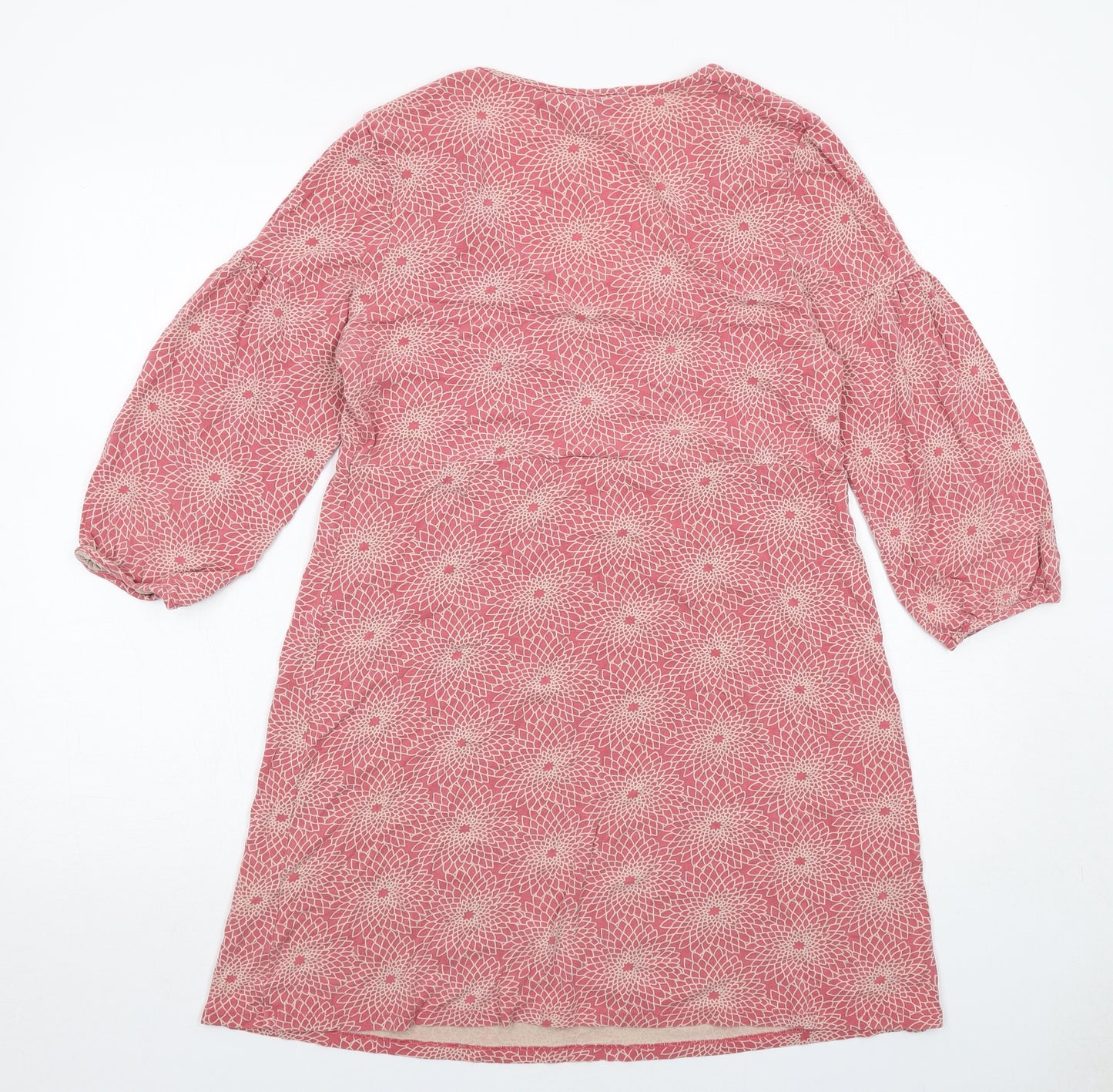 Boden Womens Pink Geometric Viscose A-Line Size 16 Round Neck Pullover