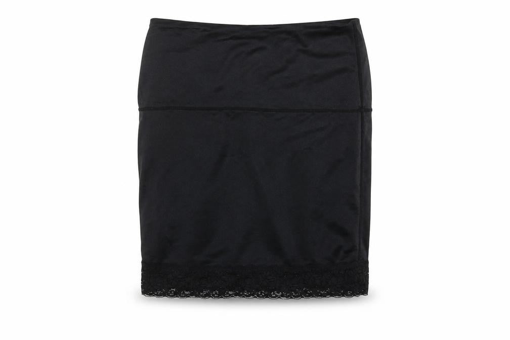 M&Co Womens Black Nylon Pettiskirt Skirt Size 16