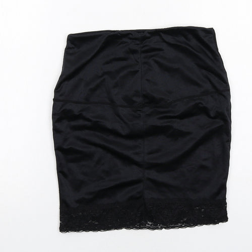 M&Co Womens Black Nylon Pettiskirt Skirt Size 16