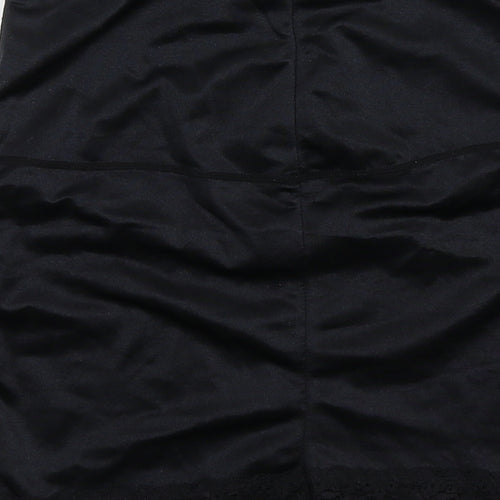M&Co Womens Black Nylon Pettiskirt Skirt Size 16