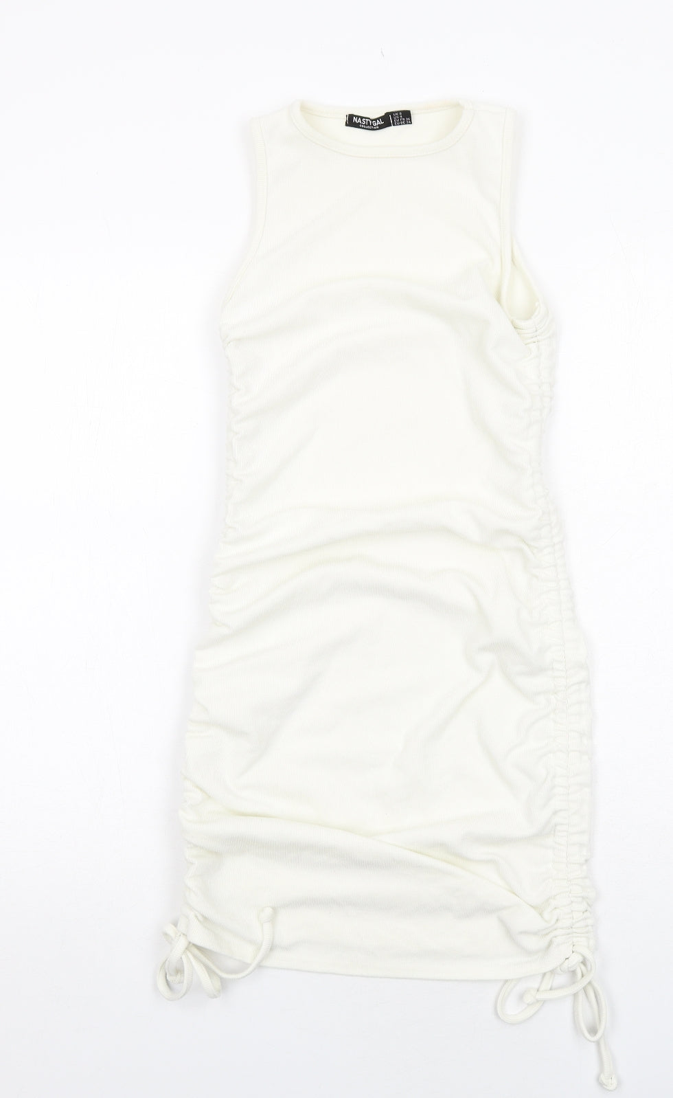 Nasty Gal Womens White Polyester Bodycon Size 8 Round Neck Pullover