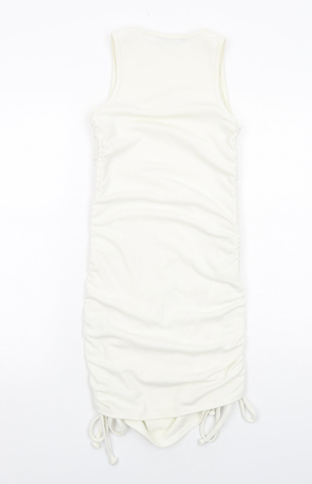 Nasty Gal Womens White Polyester Bodycon Size 8 Round Neck Pullover