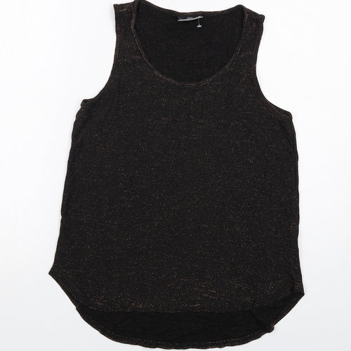 NEXT Womens Black Viscose Basic Tank Size 10 Scoop Neck