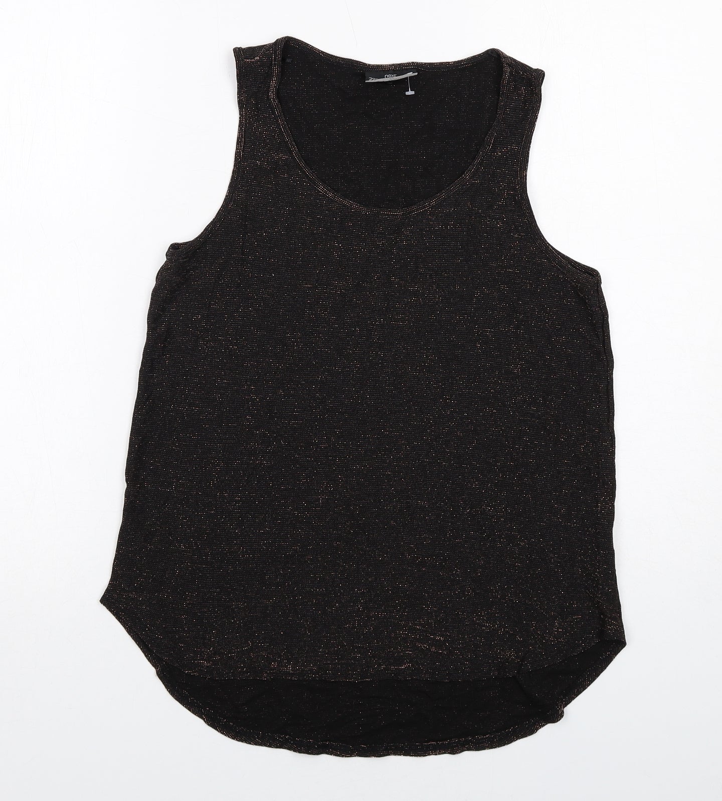 NEXT Womens Black Viscose Basic Tank Size 10 Scoop Neck