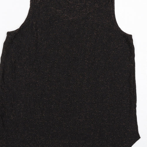 NEXT Womens Black Viscose Basic Tank Size 10 Scoop Neck