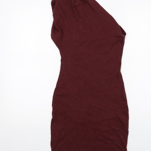 American Apparel Womens Purple Cotton Bodycon Size XS Off the Shoulder Pullover