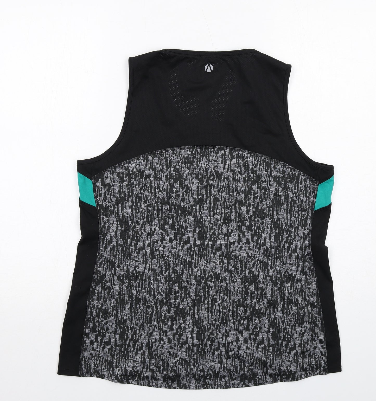 Marks and Spencer Womens Black Colourblock Polyester Pullover Tank Size 16 Scoop Neck Pullover