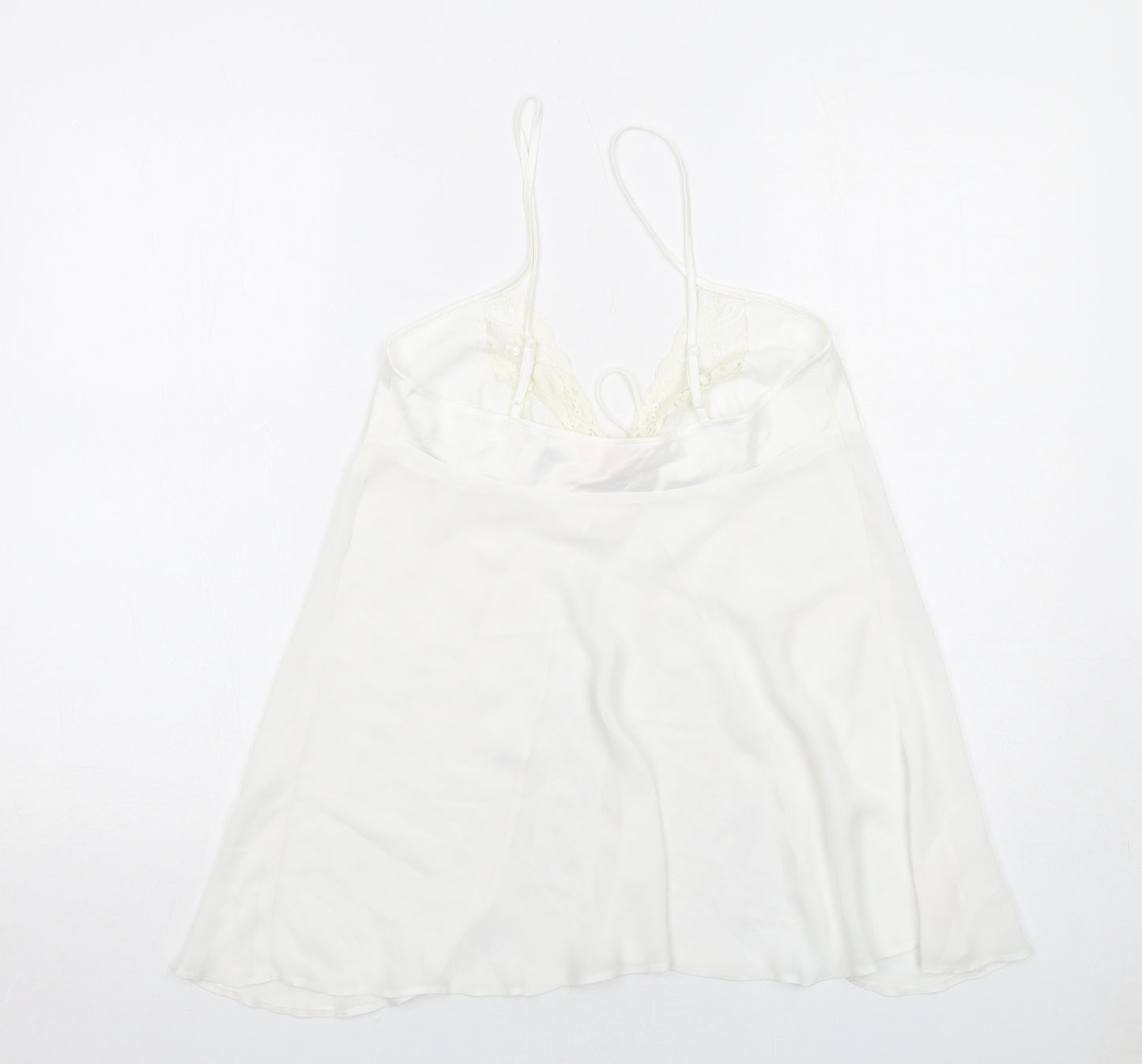 Janet Reger Womens White Polyester Camisole Tank Size 12 V-Neck - Lace Detail