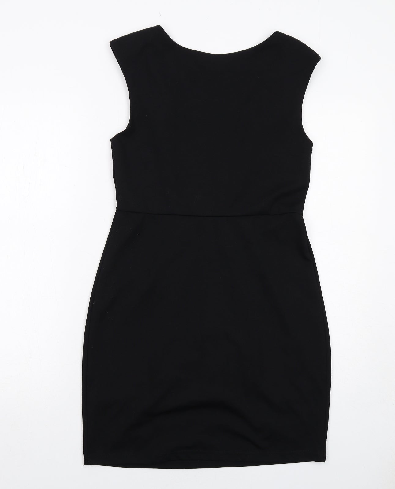New Look Womens Black Polyester Shift Size 12 Round Neck Pullover