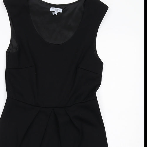New Look Womens Black Polyester Shift Size 12 Round Neck Pullover