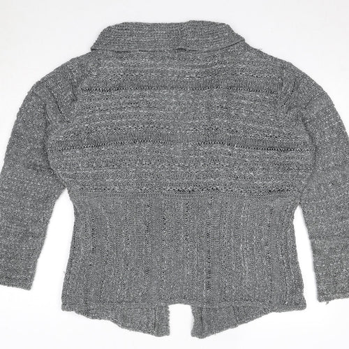 Per Una Womens Grey V-Neck Polyamide Cardigan Jumper Size XL