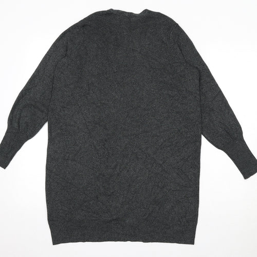 Marks and Spencer Womens Grey V-Neck Viscose Cardigan Jumper Size S