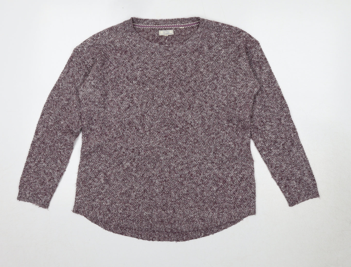 Fat Face Womens Purple Round Neck Cotton Pullover Jumper Size 10