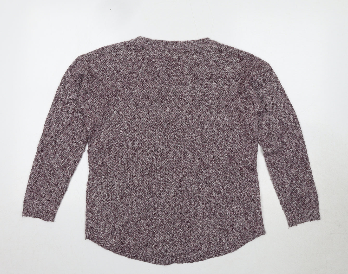 Fat Face Womens Purple Round Neck Cotton Pullover Jumper Size 10