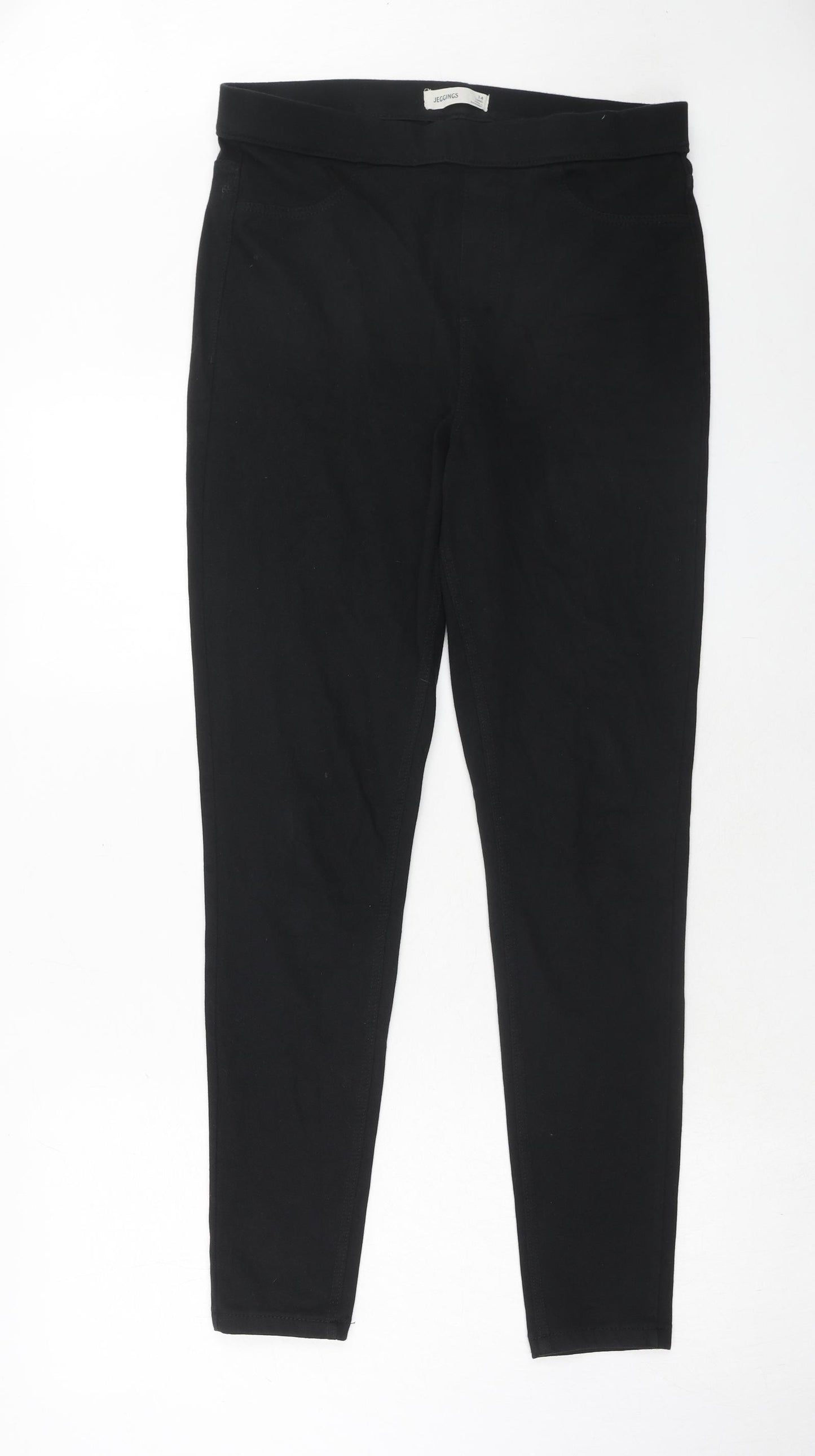 Marks and Spencer Womens Black Cotton Jegging Jeans Size 14 Regular