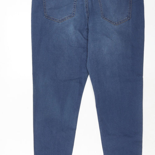 Marks and Spencer Womens Blue Cotton Jegging Jeans Size 16 Regular