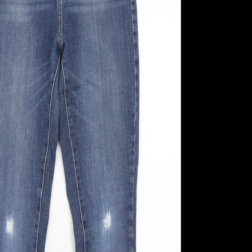 NEXT Womens Blue Cotton Skinny Jeans Size 10 Regular Zip