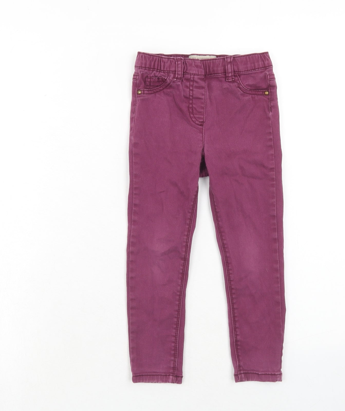 NEXT Girls Purple Cotton Skinny Jeans Size 5 Years Regular Pullover