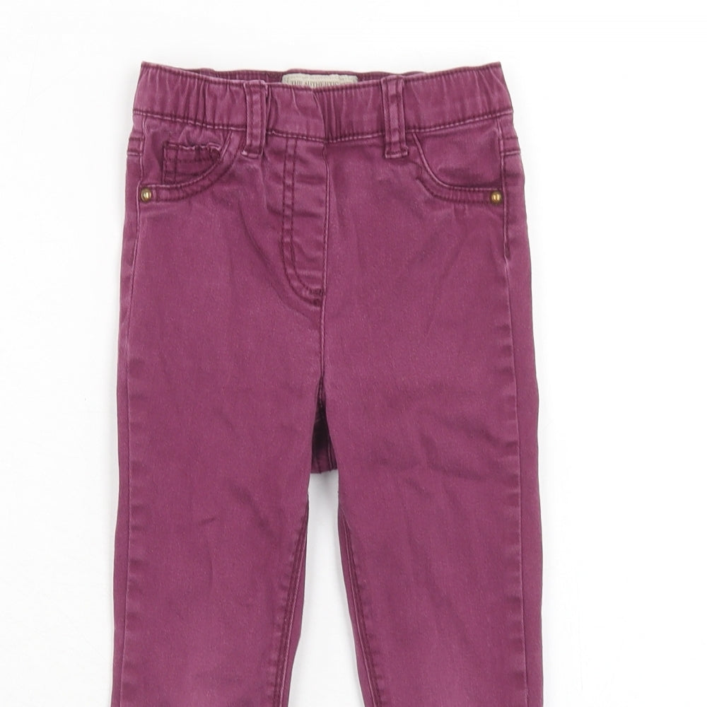 NEXT Girls Purple Cotton Skinny Jeans Size 5 Years Regular Pullover