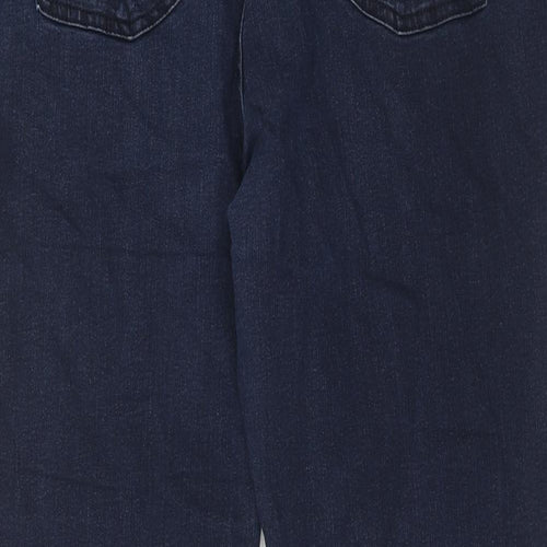 Marks and Spencer Womens Blue Cotton Skinny Jeans Size 20 Regular Zip