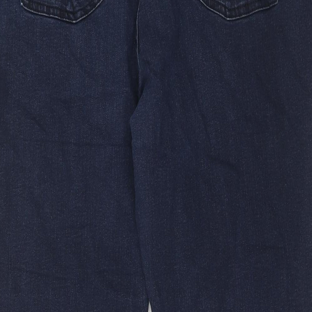 Marks and Spencer Womens Blue Cotton Skinny Jeans Size 20 Regular Zip