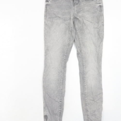 Only Womens Grey Cotton Skinny Jeans Size 25 in L32 in Regular Zip