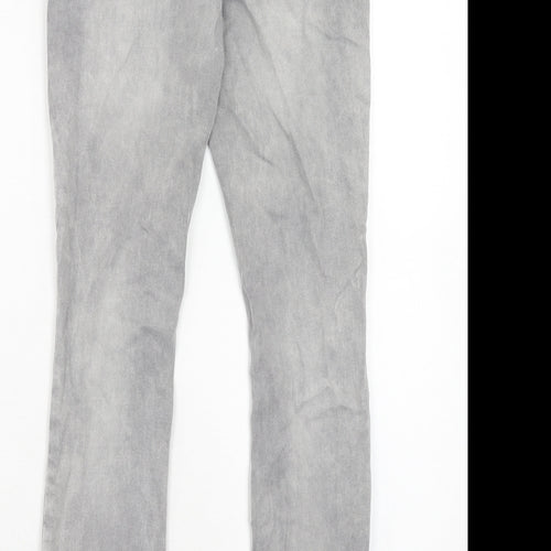 Only Womens Grey Cotton Skinny Jeans Size 25 in L32 in Regular Zip