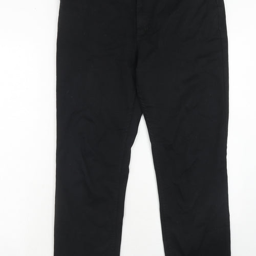 Marks and Spencer Womens Black Cotton Skinny Jeans Size 18 Slim Zip