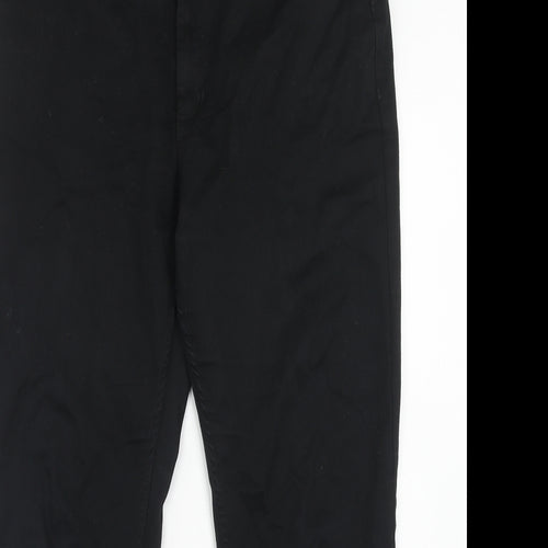 Marks and Spencer Womens Black Cotton Skinny Jeans Size 18 Slim Zip