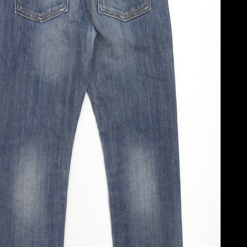 NEXT Boys Blue Cotton Straight Jeans Size 9 Years Regular Zip