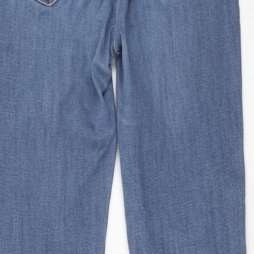 H&M Womens Blue Cotton Skinny Jeans Size 12 Regular Zip
