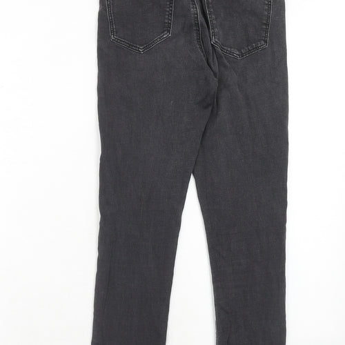 Topshop Womens Grey Cotton Skinny Jeans Size 26 in L30 in Regular Zip