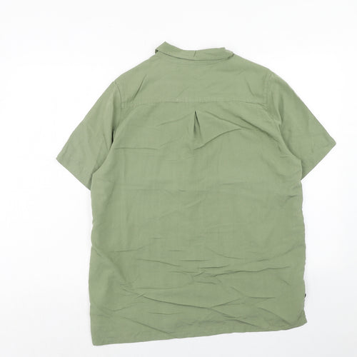 Damart Womens Green Viscose Basic Button-Up Size 16 Collared