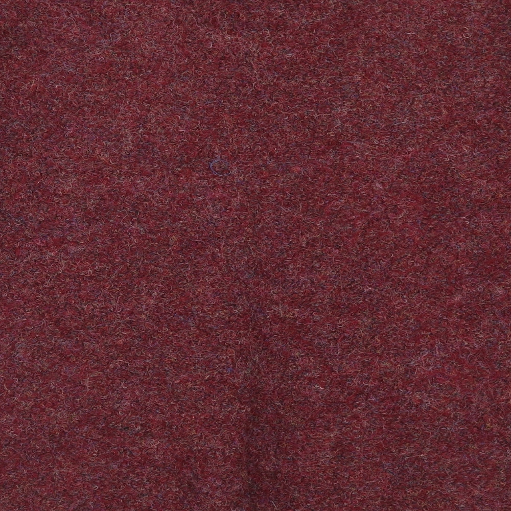 MANTARAY PRODUCTS Womens Red Mock Neck Acrylic Pullover Jumper Size 18