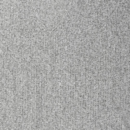 Topshop Womens Grey V-Neck Geometric Acrylic Pullover Jumper Size M
