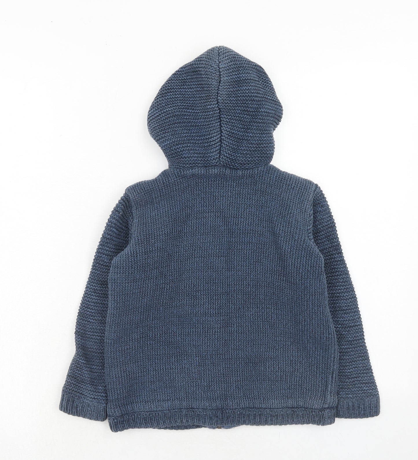 NEXT Boys Blue Basic Coat Coatigan Size 4-5 Years Zip