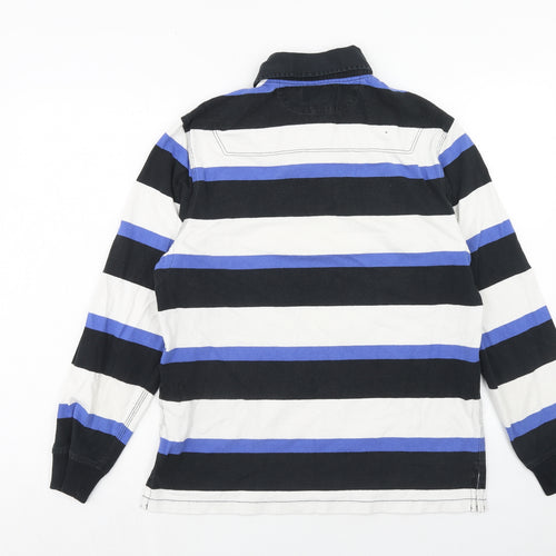 Polo Ralph Lauren Mens Multicoloured Striped Cotton Polo Size M Collared Button
