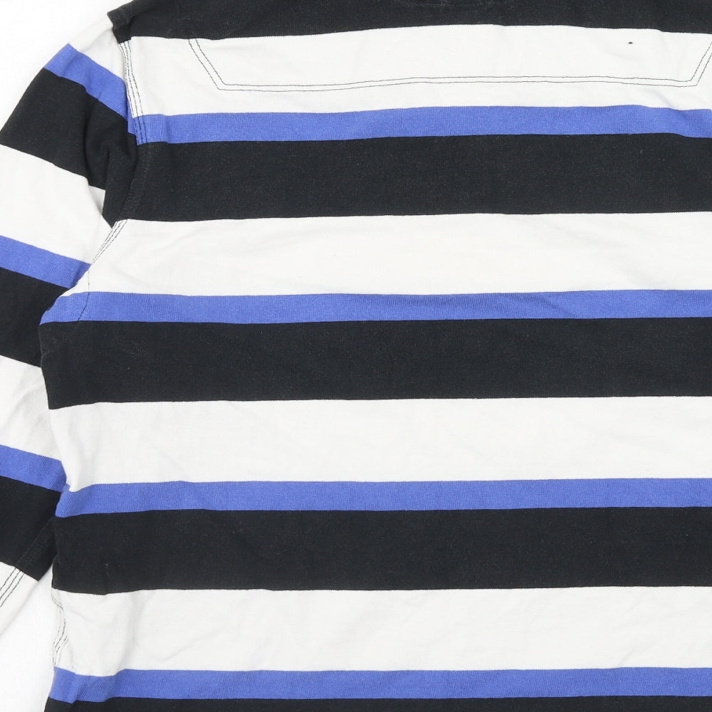 Polo Ralph Lauren Mens Multicoloured Striped Cotton Polo Size M Collared Button