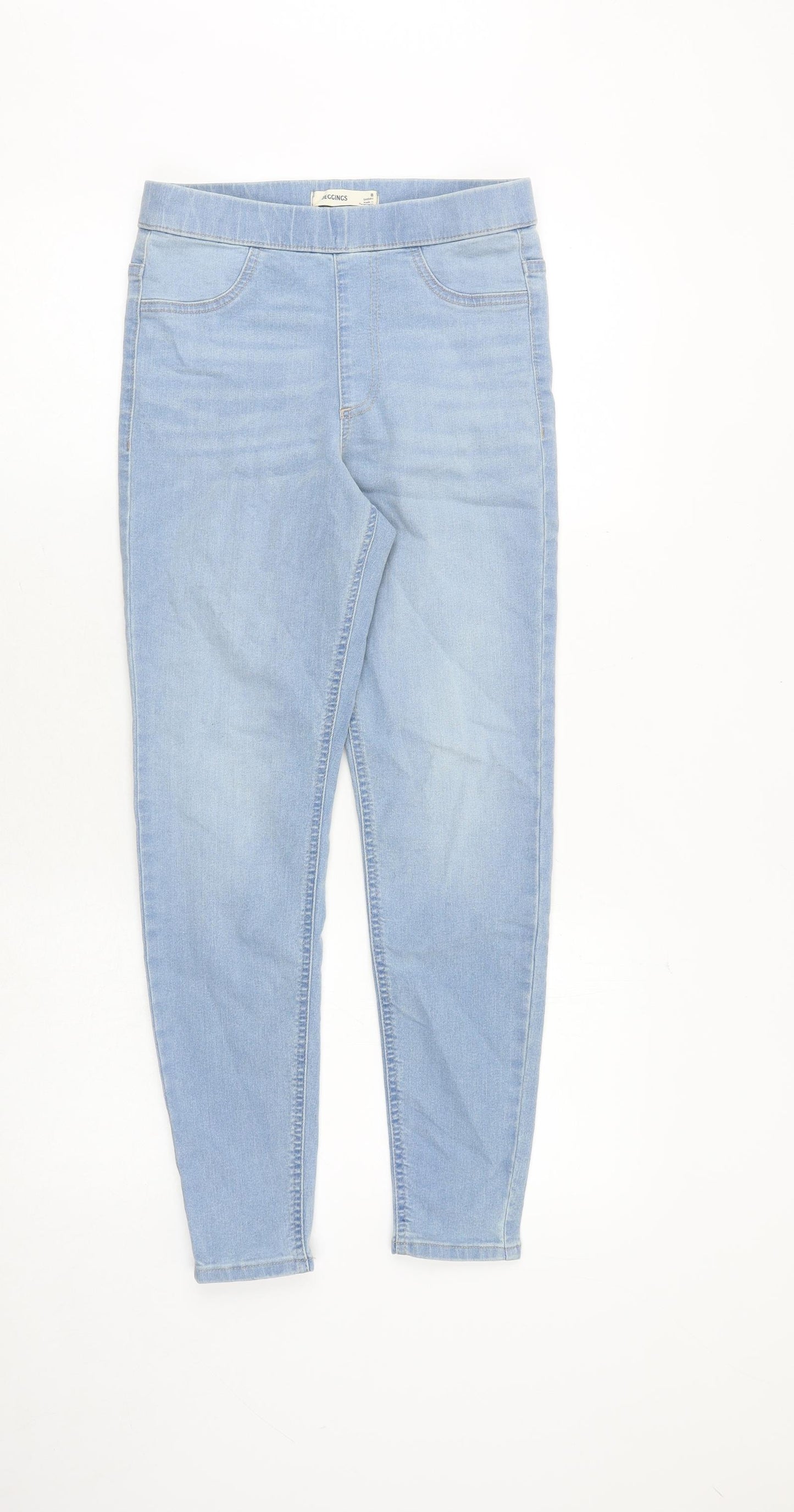 Marks and Spencer Womens Blue Cotton Jegging Jeans Size 8 Regular