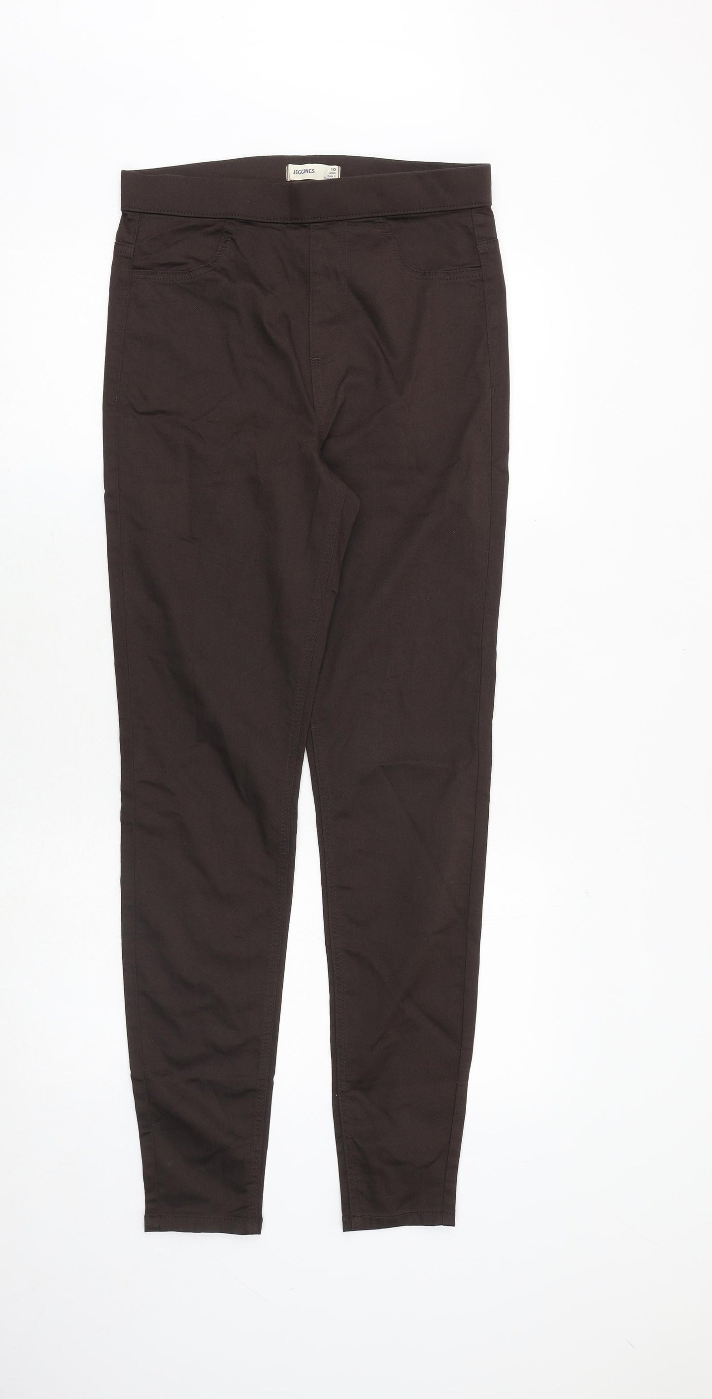 Marks and Spencer Womens Brown Cotton Jegging Jeans Size 10 Regular